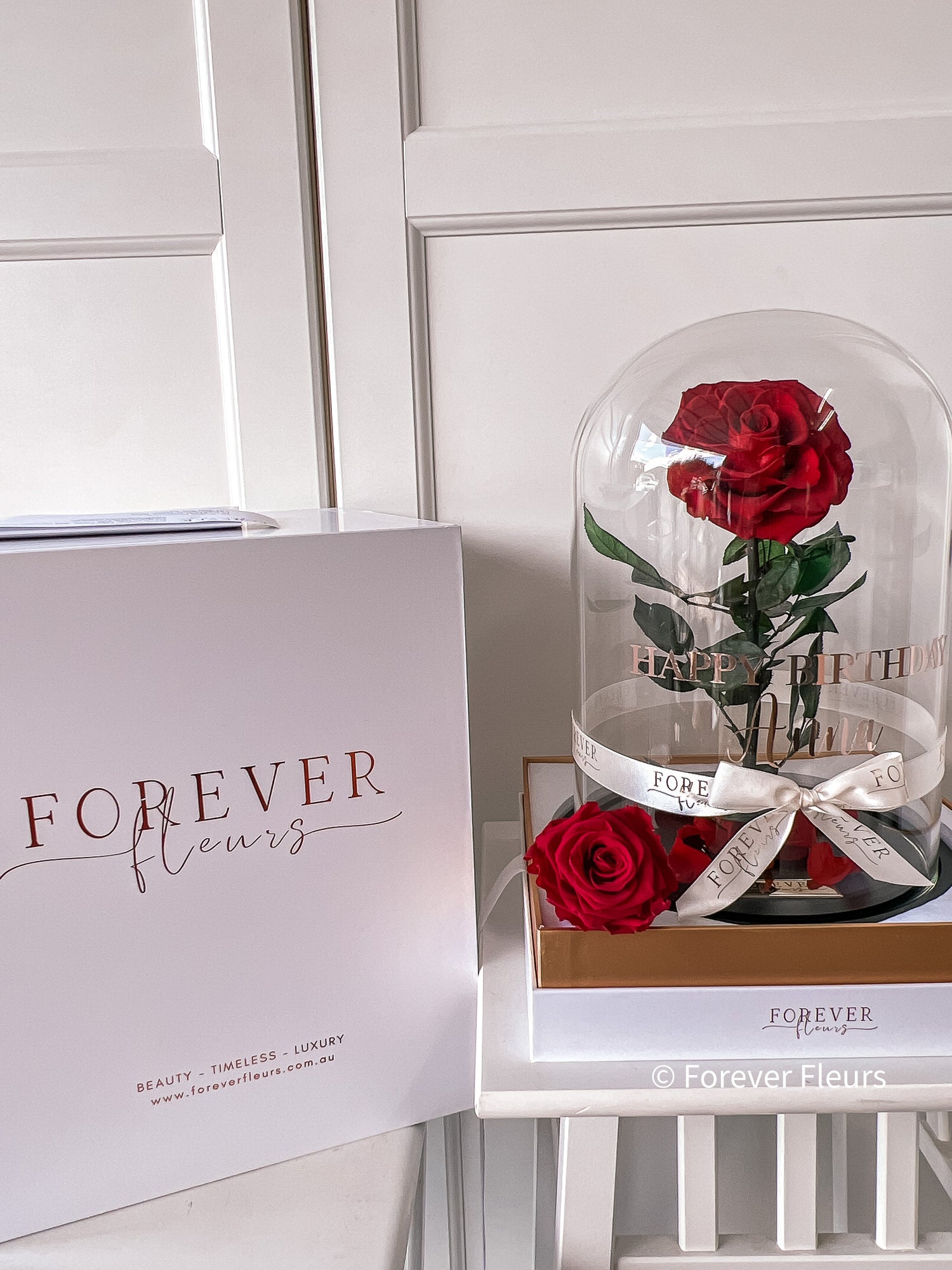 Forever Rose Dome - Grand Red | luxury bespoke rose gift boxes