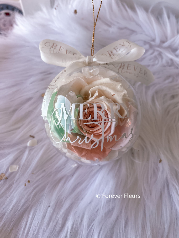 Personalised Everlasting Rose Christmas Bauble - Rainbow (FREE GIFT BOX!)