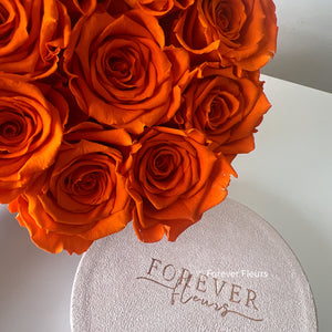 The Suede Rose Box Orange – Mother’s Day Edition - Forever Fleurs