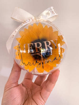 Everlasting Christmas Bauble Sunflower (FREE GIFT BOX!)