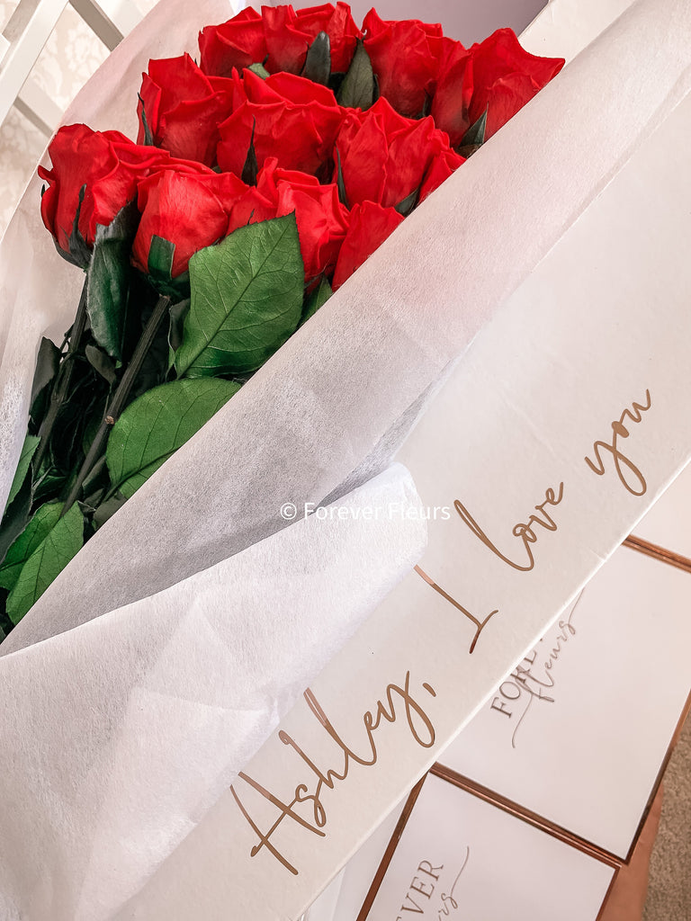 Long Stem Roses Box Everlasting Long Stemmed Roses (Sydney Only) Red / 12 long stemmed ...