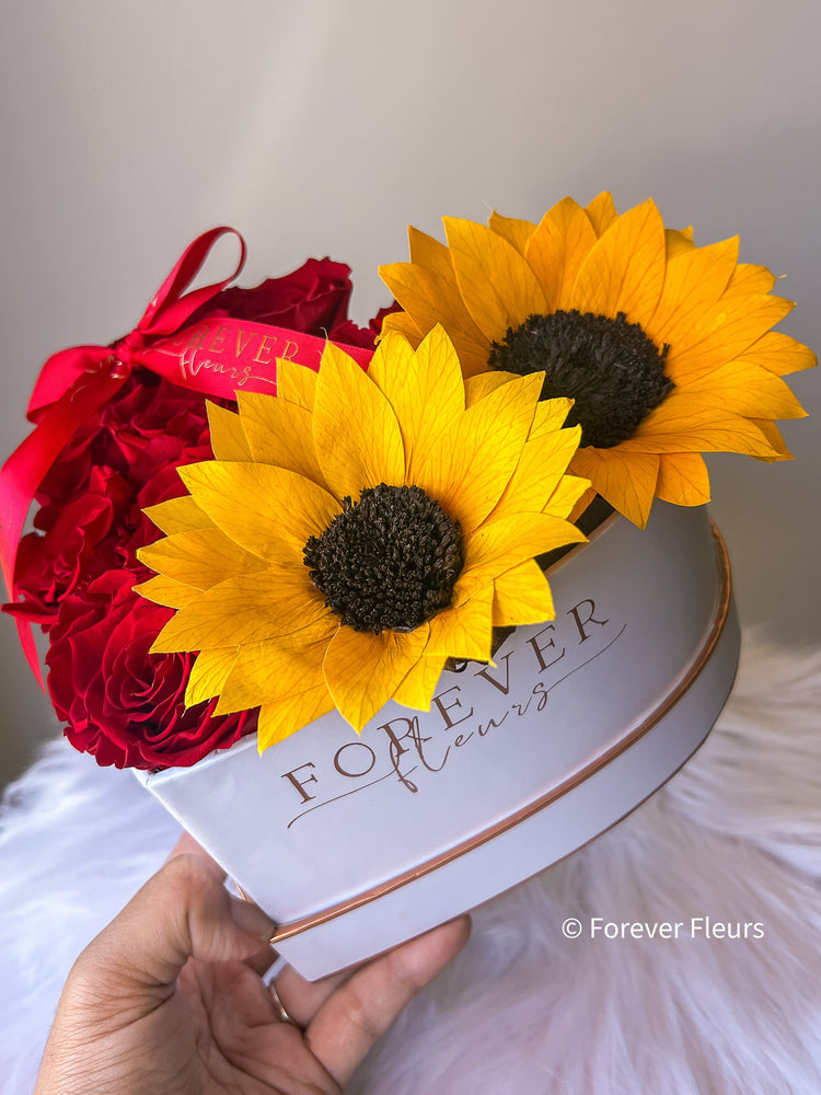 Forever Heart Rose Box Large - Forever Fleurs