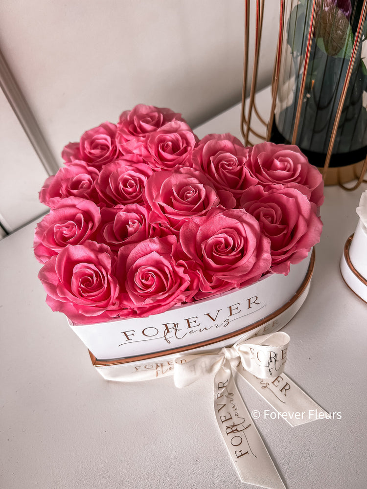 Forever Heart Rose Box Large - Forever Fleurs