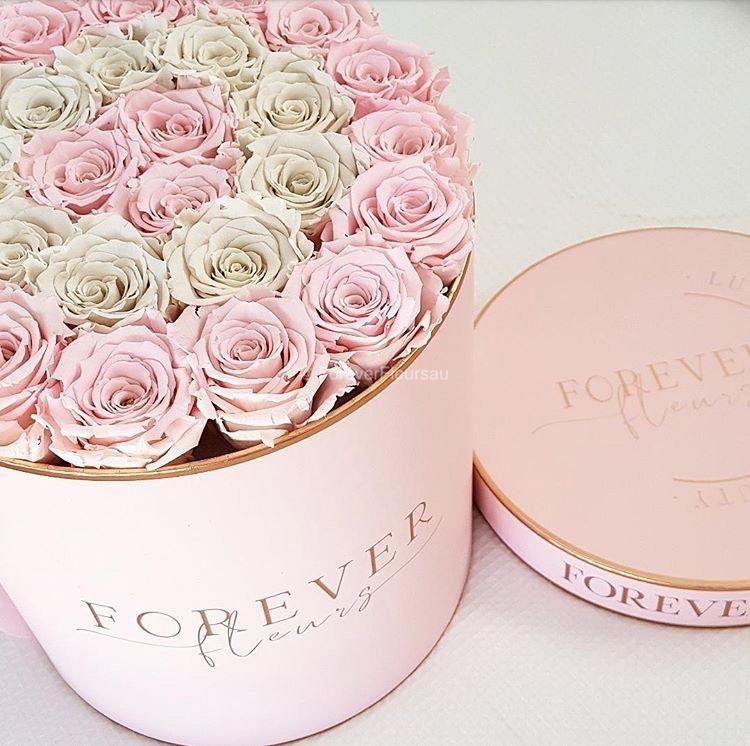 Pink Roses Box Forever Pink Rose Box - Grand Red | luxury bespoke rose gift boxes