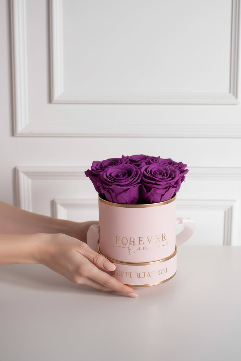 The Amethyst - Forever Pink Rose Box - Small | luxury bespoke rose gift ...