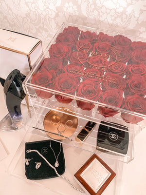 Grand Acrylic Rose Box (FREE GIFT BOX!) - Forever Fleurs