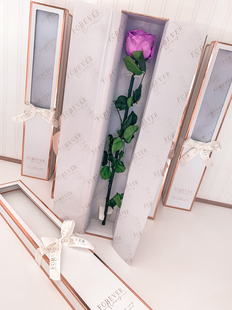 NEW Everlasting Long Stemmed Rose Red | luxury bespoke rose gift boxes