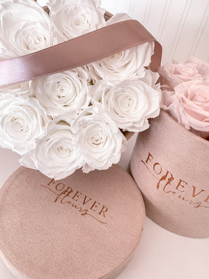 NEW Everlasting Suede Rose Box - Forever Fleurs