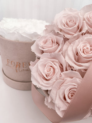 NEW Everlasting Suede Rose Box - Forever Fleurs