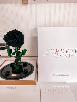 New Grand Everlasting Rose - Black - Forever Fleurs