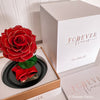 New Mini Everlasting Rose - Red and Gold - Forever Fleurs