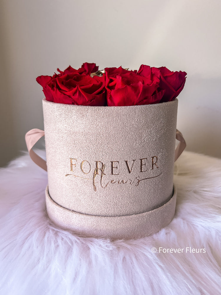 NEW Suede Gold Rose Box (FREE GIFT BOX) - Forever Fleurs