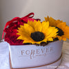 NEW Sunflower and Roses - Heart Box (FREE GIFT BOX) - Forever Fleurs