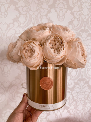 Peony Perfection Gold Box - Petite - Forever Fleurs