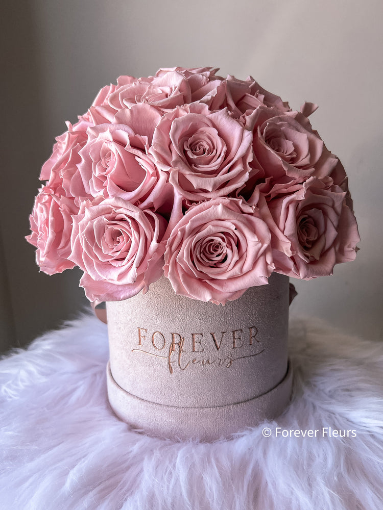 Suede Rose Bouquet Box (FREE Gift Box) - Forever Fleurs