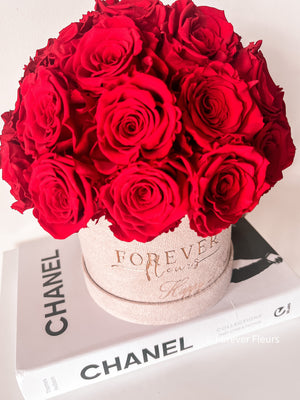 Suede Rose Bouquet Box (FREE Gift Box) - Forever Fleurs